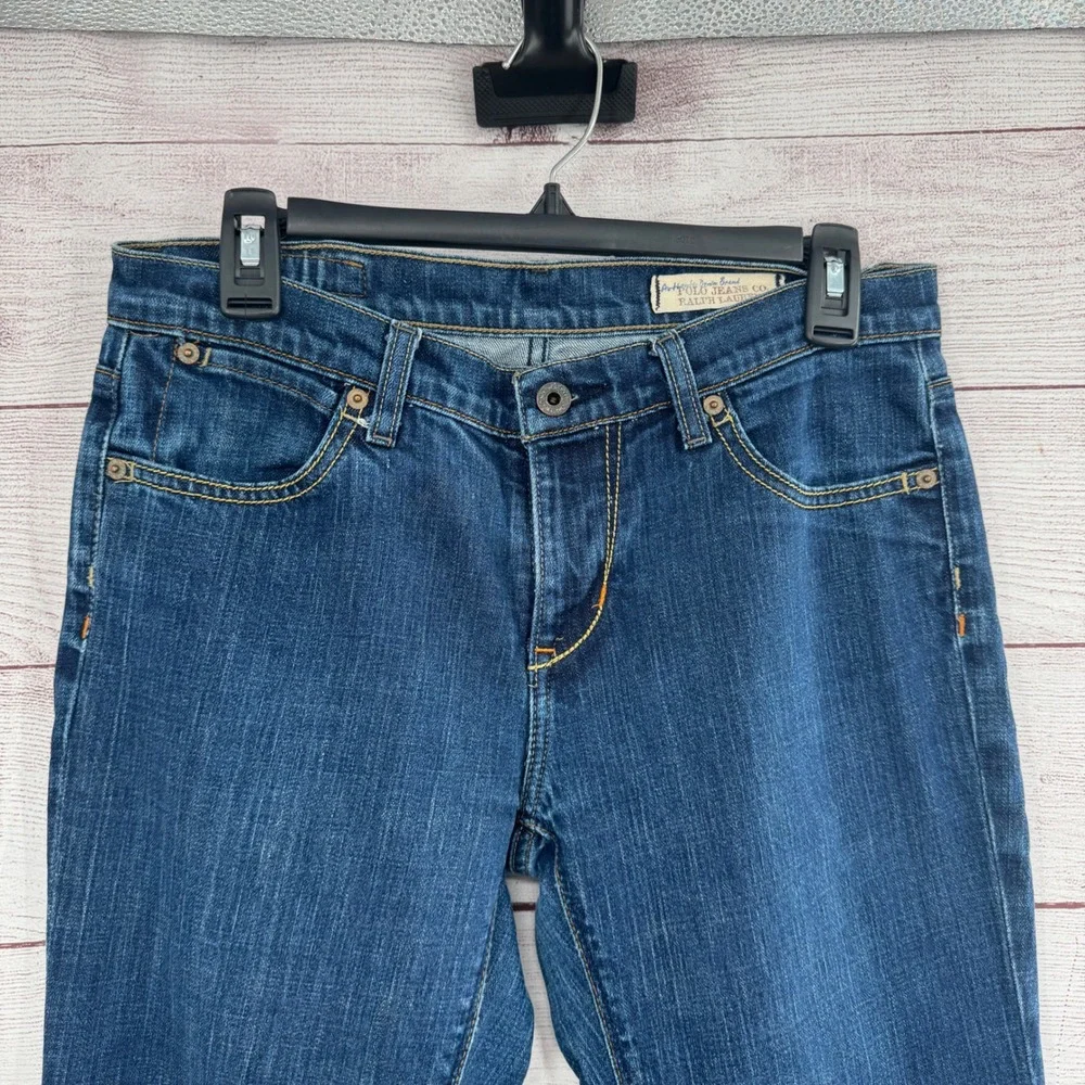 Polo‎ Ralph Lauren Kelly Jeans Stretch Denim Bootcut Dark Wash Women's Size 8 - Picture 2 of 16